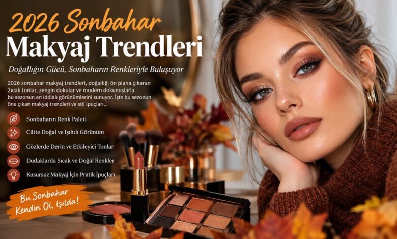 2026 sonbahar makyaj trendleri ve sıcak tonlarda göz makyajı